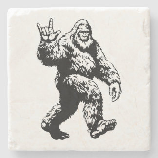 Bigfoot Peace/Funny Sasquatch Rustic Cabin Decor ストーンコースター