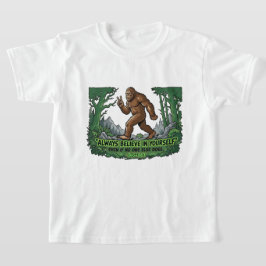 Bigfoot Peace Sign Believe In Yourself Sasquatch Tシャツ