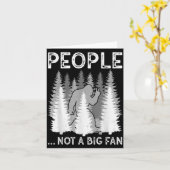 Bigfoot People Not A Big Fan Funny Sasquatch Intro カード (黄色い花)
