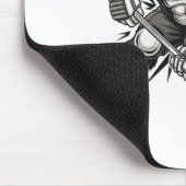 Bigfoot Player Playing Hockey Funny Sasquatch Ice  マウスパッド (コーナー)