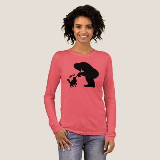 Bigfoot Playful Long Haired Cat Boop トライブレンドＴシャツ (正面全体)