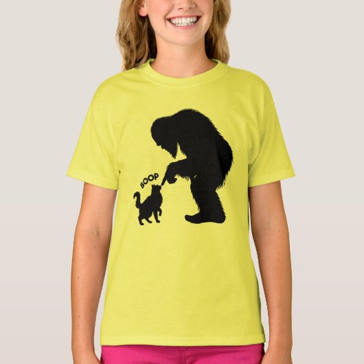 Bigfoot Playful Long Haired Cat Boop  Tシャツ (正面)