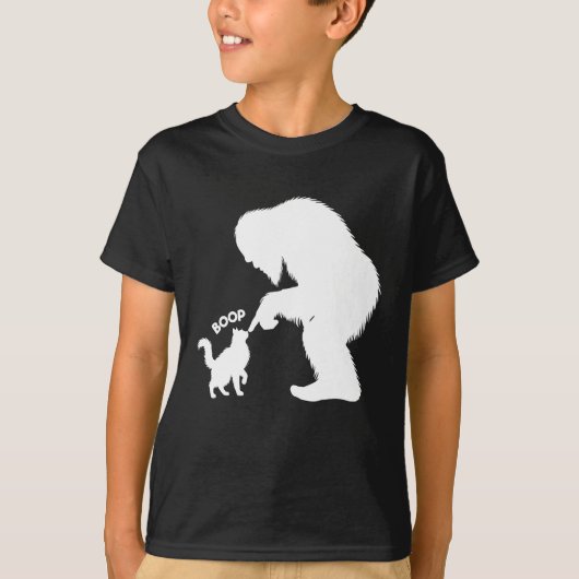 Bigfoot Playful Long Haired Cat Boop  Tシャツ (正面)