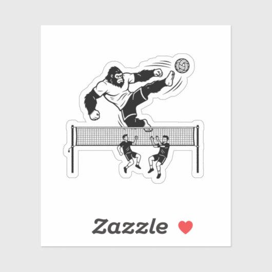 Bigfoot playing Sepak Takraw シール (シート)