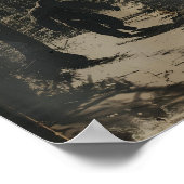 Bigfoot Poster Art Print, Scary Wall Art Painting  ポスター (角)