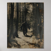 Bigfoot Poster Art Print, Scary Wall Art Painting  ポスター (正面)