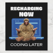 Bigfoot Programmer Coderソフトウェア開発者 ワインラベル (シングルラベル)