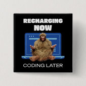 Bigfoot Programmer Coderソフトウェア開発者 缶バッジ (正面)