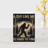 Bigfoot Retro Sasquatch A Guy Like Me Is Hard To F カード (黄色い花)