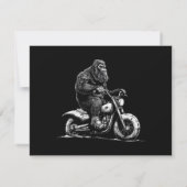 Bigfoot Riding A Motorcycle Bike Funny Sasquatch M サンキューカード (裏面)