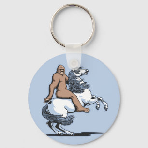Bigfoot Riding a Unicorn キーホルダー