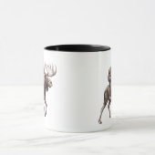 Bigfoot Riding Moose  マグカップ (中央)
