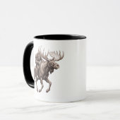 Bigfoot Riding Moose  マグカップ (正面左)
