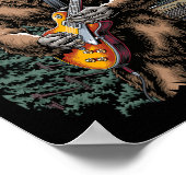 Bigfoot Rockin Out With His Guitar Out - Forest Ja ポスター (角)
