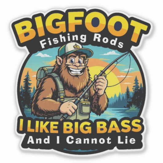 Bigfoot Rods I Like Big Bass シール (正面)
