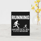 Bigfoot Running Sometimes We All Need A Little Mot カード (黄色い花)