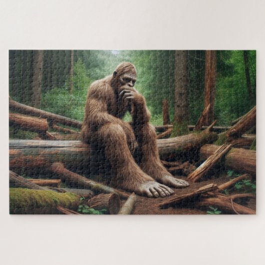 Bigfoot’s Woodland Throne, Bigfoot Deep in Thought ジグソーパズル (横)