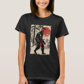 Bigfoot Samurai Warrior Anime Japanese Art Samurai Tシャツ (正面)