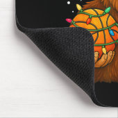 Bigfoot Santa Basketball Christmas  マウスパッド (コーナー)