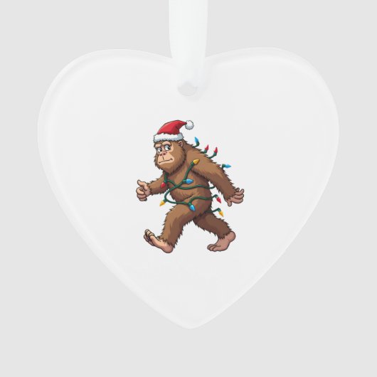 Bigfoot Santa Christmas Tree Lights Xmas Boys Men  オーナメント (正面)