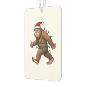 Bigfoot Santa Christmas Tree Lights Xmas Boys Men カーエアーフレッシュナー (左)