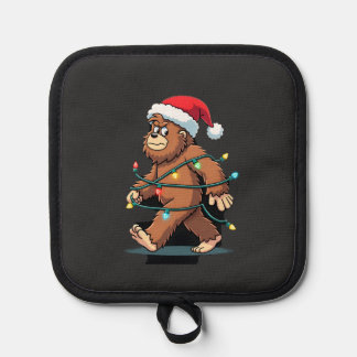 Bigfoot Santa Christmas Tree Lights Xmas Boys Men  鍋敷き