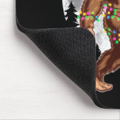 Bigfoot Santa Christmas Tree Lights Xmas Sasquatch マウスパッド (コーナー)