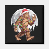 Bigfoot Santa Christmas Tree Lights Xmas Sasquatch マグネット (正面)