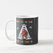 Bigfoot Santa Ufo Alien Funny Ugly Christmas Sweat コーヒーマグカップ (左)