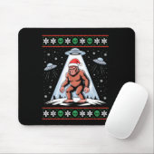 Bigfoot Santa Ufo Alien Funny Ugly Christmas Sweat マウスパッド (マウス)