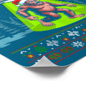 Bigfoot Santa Ufo Sasquatch Funny Ugly Christmas S ポスター (角)