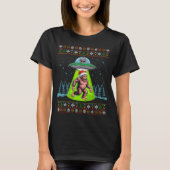 Bigfoot Santa Ufo Sasquatch Funny Ugly Christmas S Tシャツ (正面)