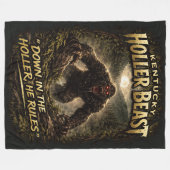 Bigfoot Sasquatch フリースブランケット (正面(横))