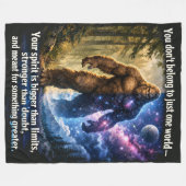 Bigfoot Sasquatch フリースブランケット (正面(横))