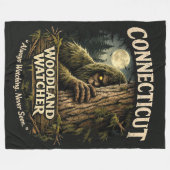 Bigfoot Sasquatch フリースブランケット (正面(横))