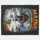 Bigfoot Sasquatch フリースブランケット (正面(横))