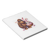 Bigfoot Sasquatch Bunny Easter Eggs Retro Men Boys ノートパッド (アングル)