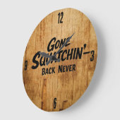 Bigfoot Sasquatch Clock ラージ壁時計 (傾斜)