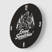 Bigfoot Sasquatch Clock ラージ壁時計 (傾斜)