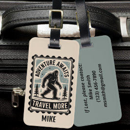 BigFoot Sasquatch Funny squatchy Forest Vintage ラゲッジタグ