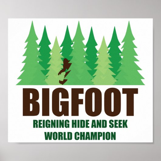 Bigfoot Sasquatch Hide and Seek World Champion ポスター (正面)