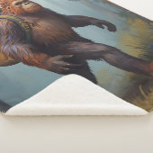 Bigfoot Sasquatch hiking Sherpa Blanket シェルパブランケット (3/4)