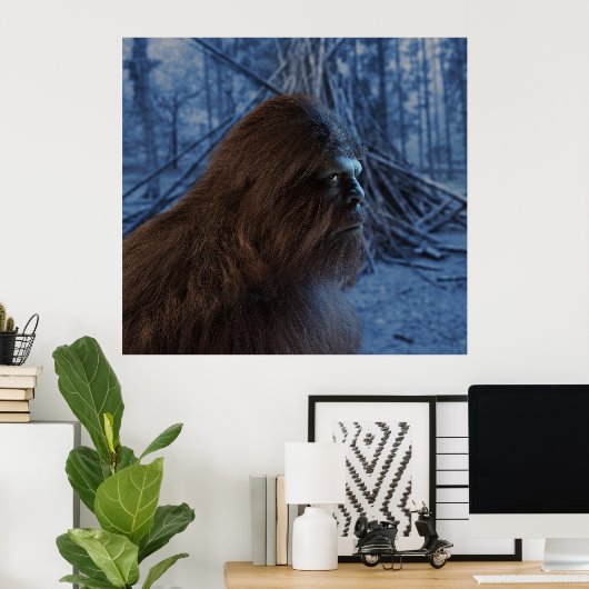 BIGFOOT SASQUATCH PROFILE poster ポスター (ホームオフィス)