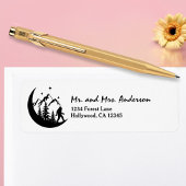 BigFoot Sasquatch Squatchy Forest Mountains Moon ラベル