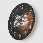 Bigfoot Sasquatch Wall Clock ラージ壁時計 (傾斜)