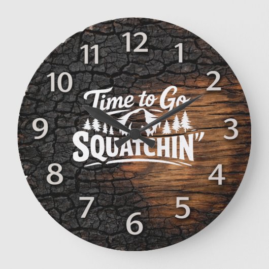 Bigfoot Sasquatch Wall Clock ラージ壁時計 (正面)