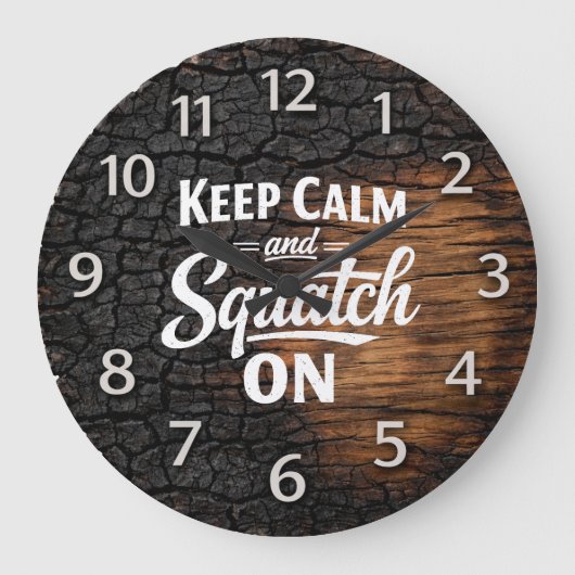 Bigfoot Sasquatch Wall Clock ラージ壁時計 (正面)