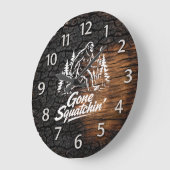 Bigfoot Sasquatch Wall Clock ラージ壁時計 (傾斜)
