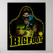Bigfoot Scary Camping Forest Woods Sasquatch Tent  ポスター (正面)