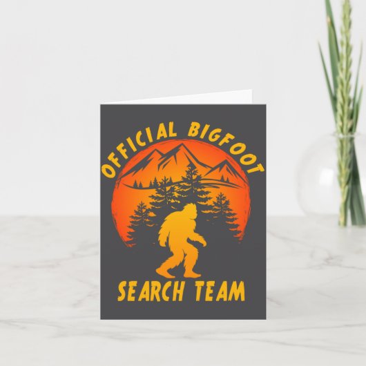 Bigfoot Search Team Sasquatch Yeti Funny  カード (正面)